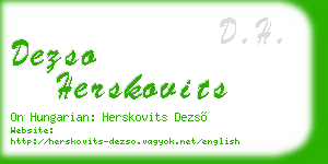 dezso herskovits business card